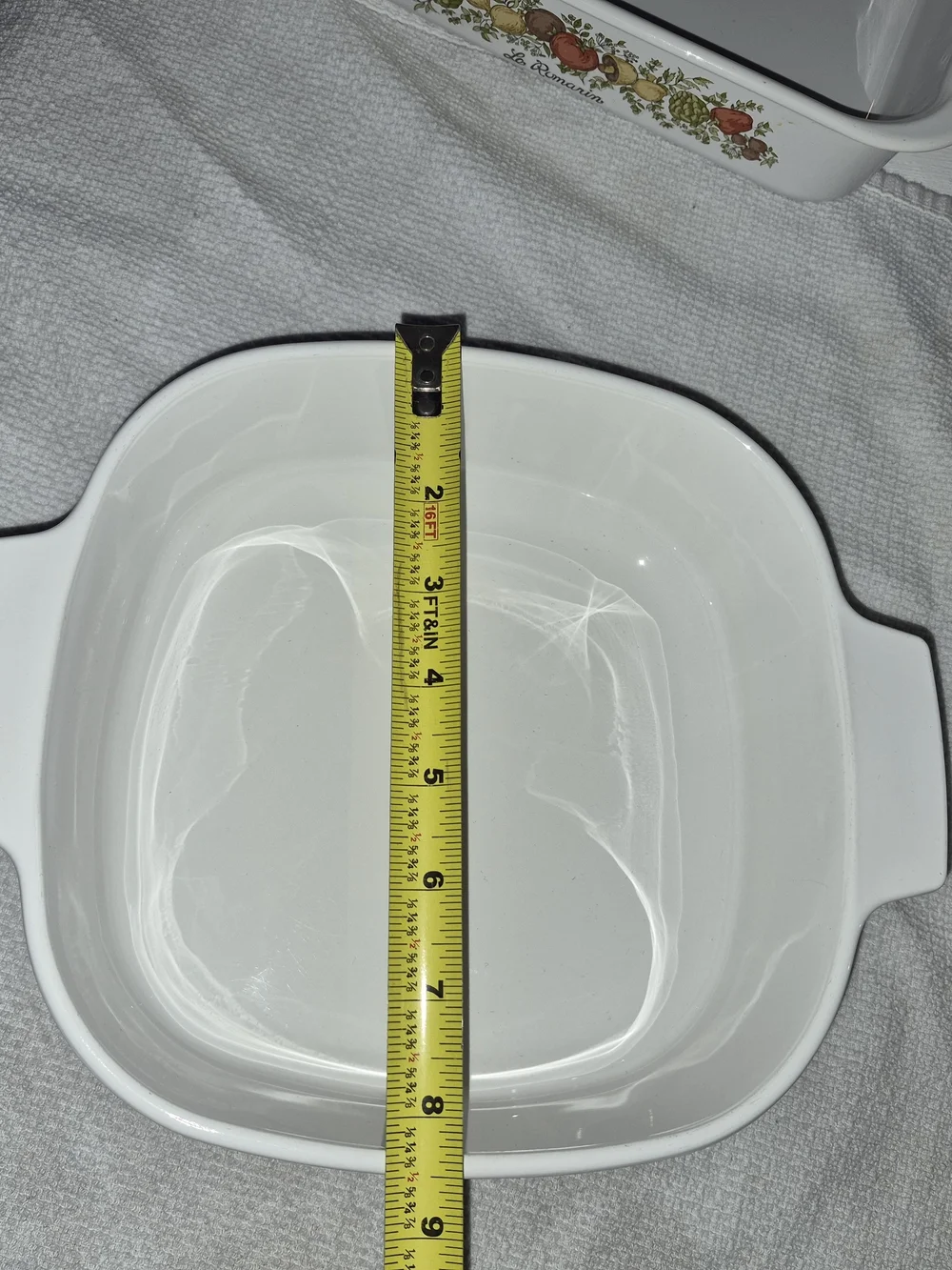 vintage Corning Ware casserole dish from the 
